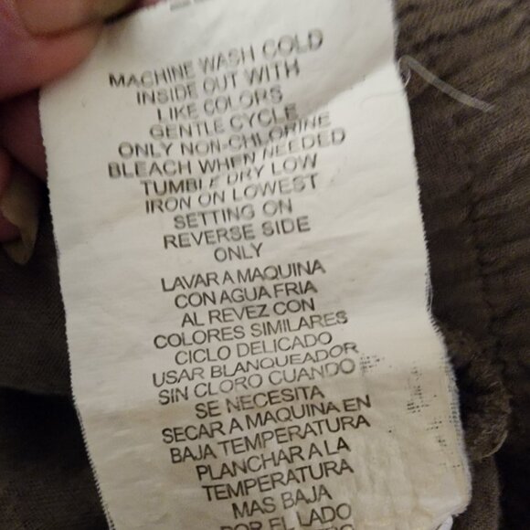 Brown Utility Cargo Shorts – Size 9 – 100% Cotton Stretch Waist Pockets Casual - Picture 8 of 8